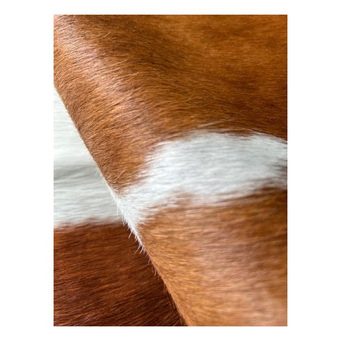 Spotted Brown & White Cowhide Rug - Size: 7' x 7' A-2416