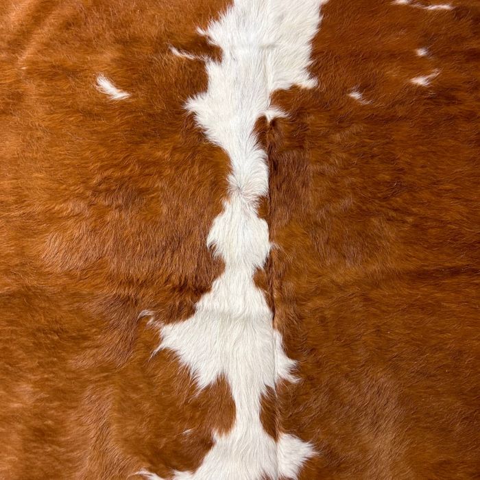 Brown & White Speckled Cowhide Rug - Size: 8' x 6 3/4' D-480